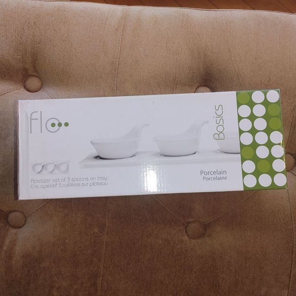 Apetizer set of 3 spoons on tray - Picture 2 of 2